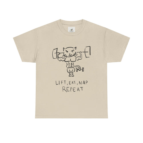 Lift, Eat, Nap, Repeat Cat T-Shirt